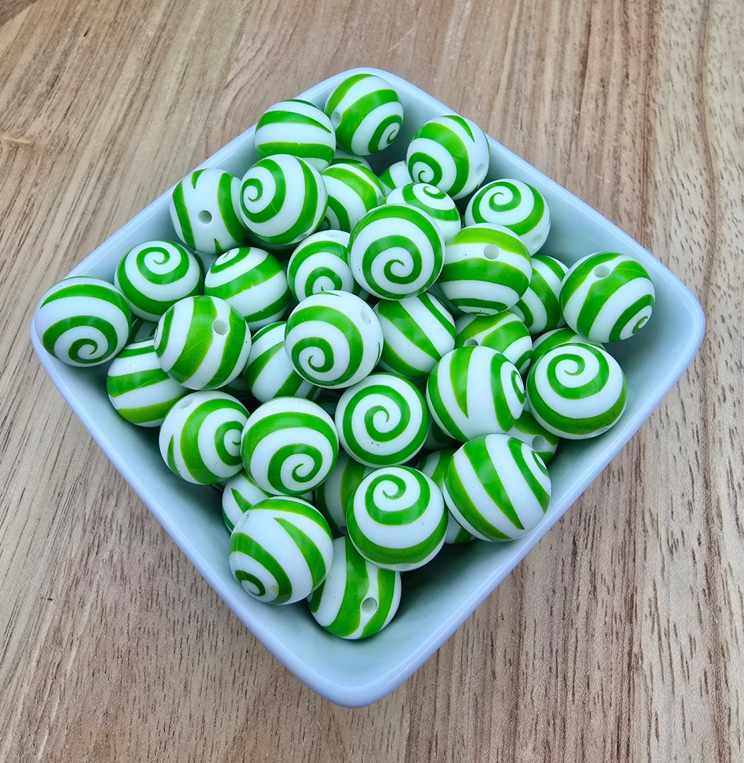15mm Patterned Silicone Bead - Hypno Hill