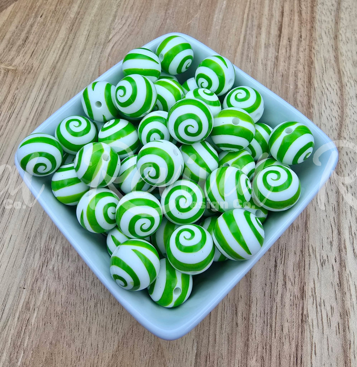 15mm Patterned Silicone Bead - Hypno Hill