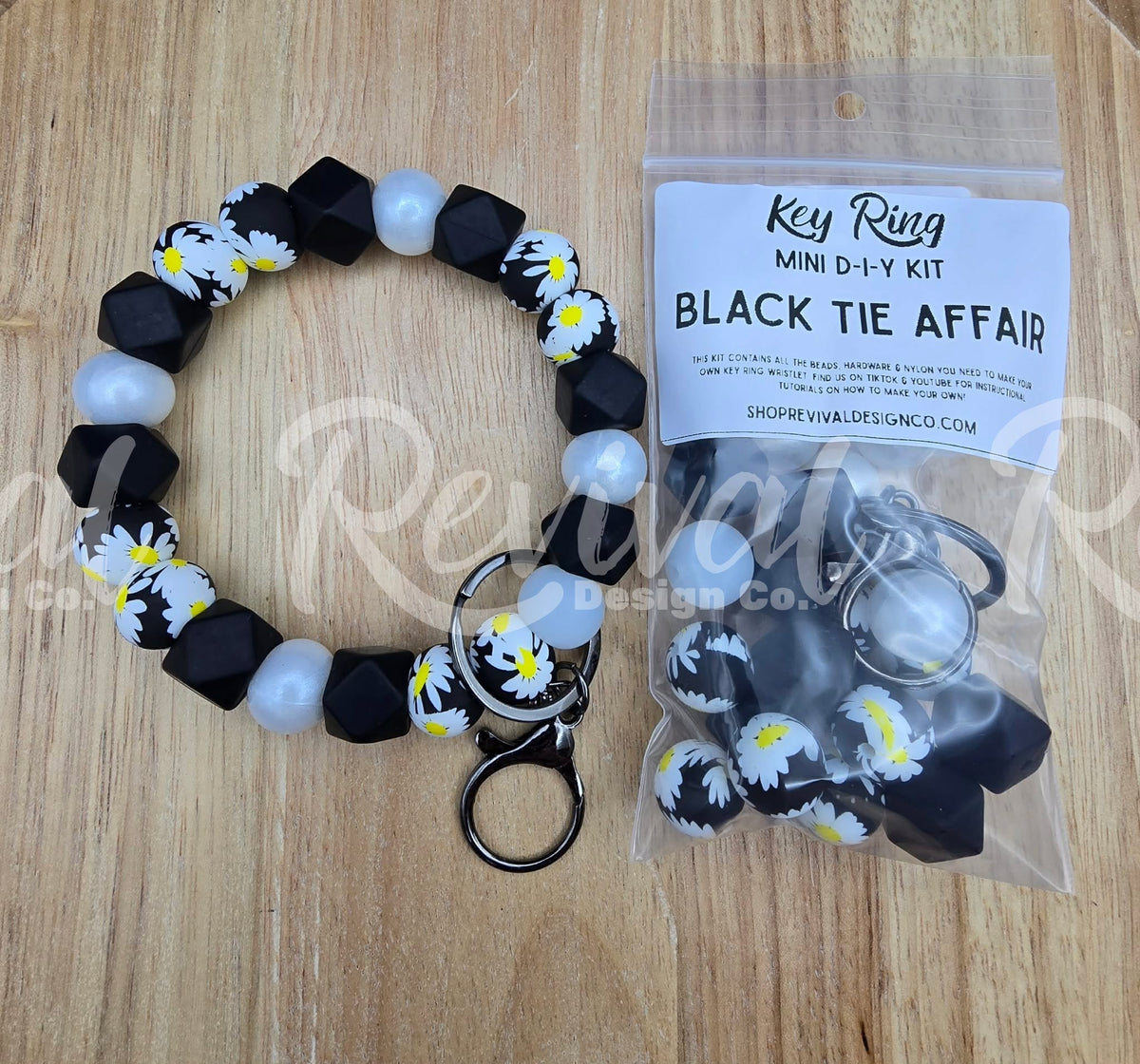 Mini DIY Wristlet Kit - Black Tie Affair