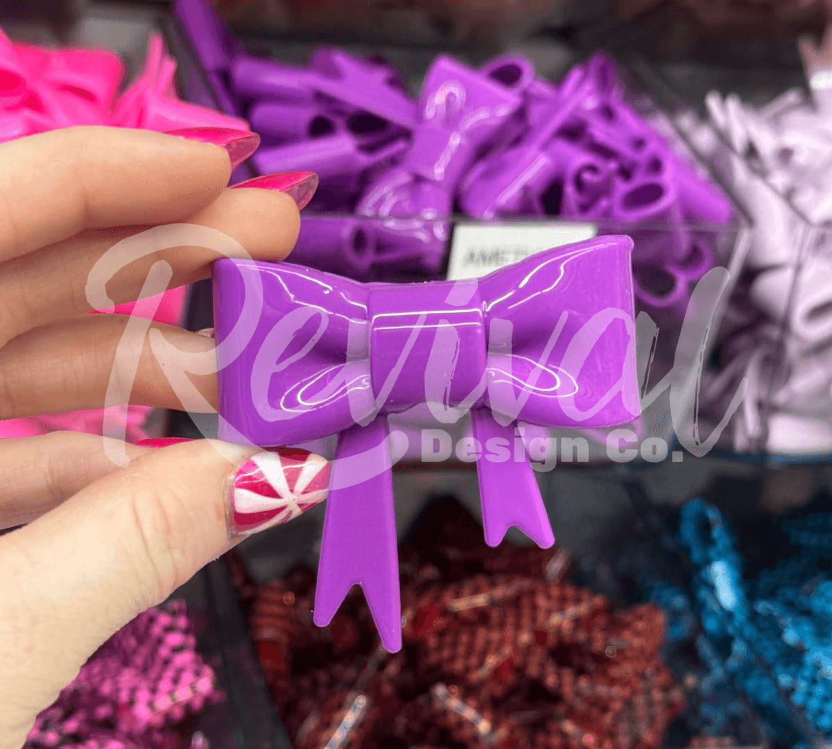 Amethyst - Silicone Bow Focal/Straw Topper