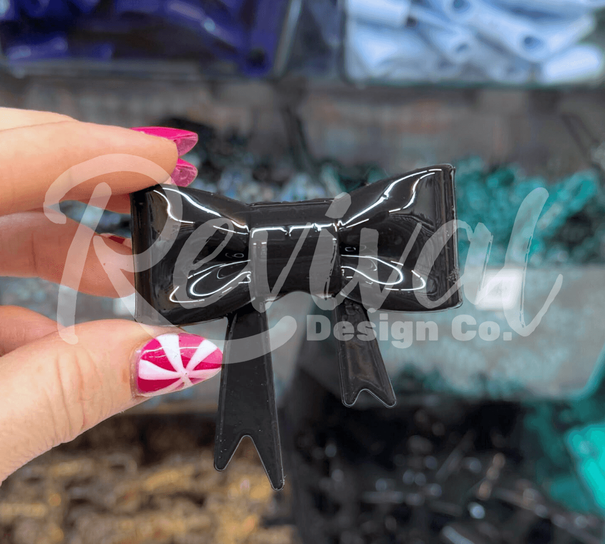 Black Out - Silicone Bow Focal/Straw Topper