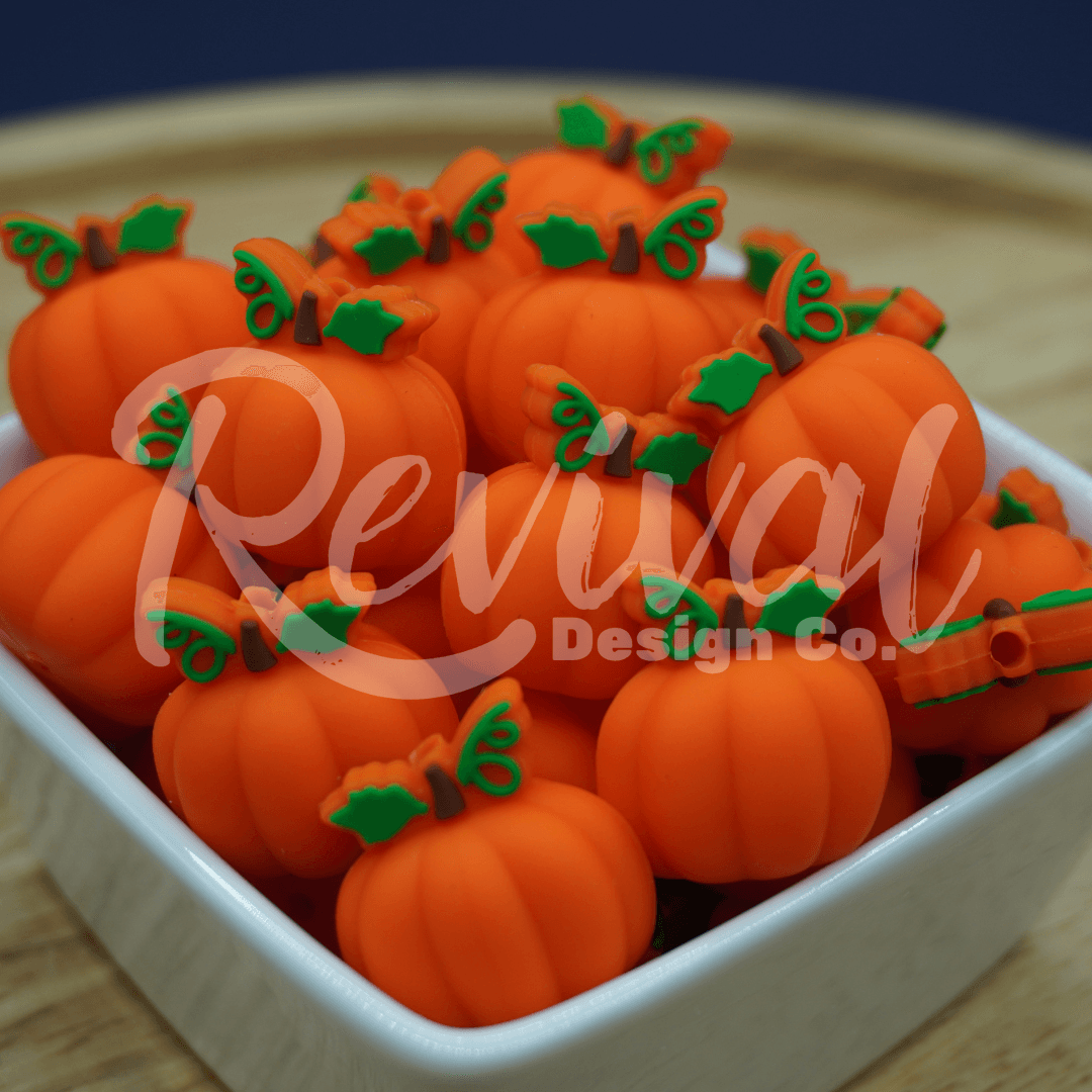 3D Candied Pumpkin - Silicone Focal Bead