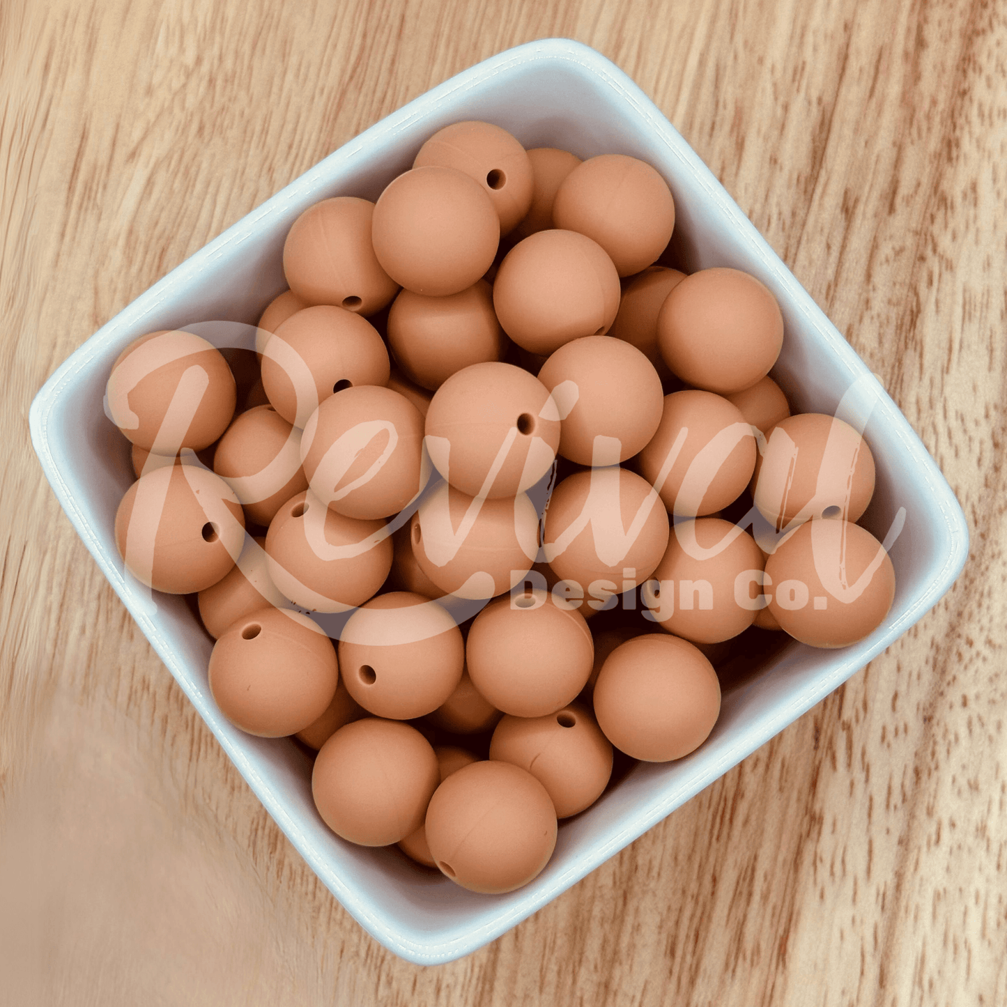 15mm Solid Color Silicone Bead - Cider