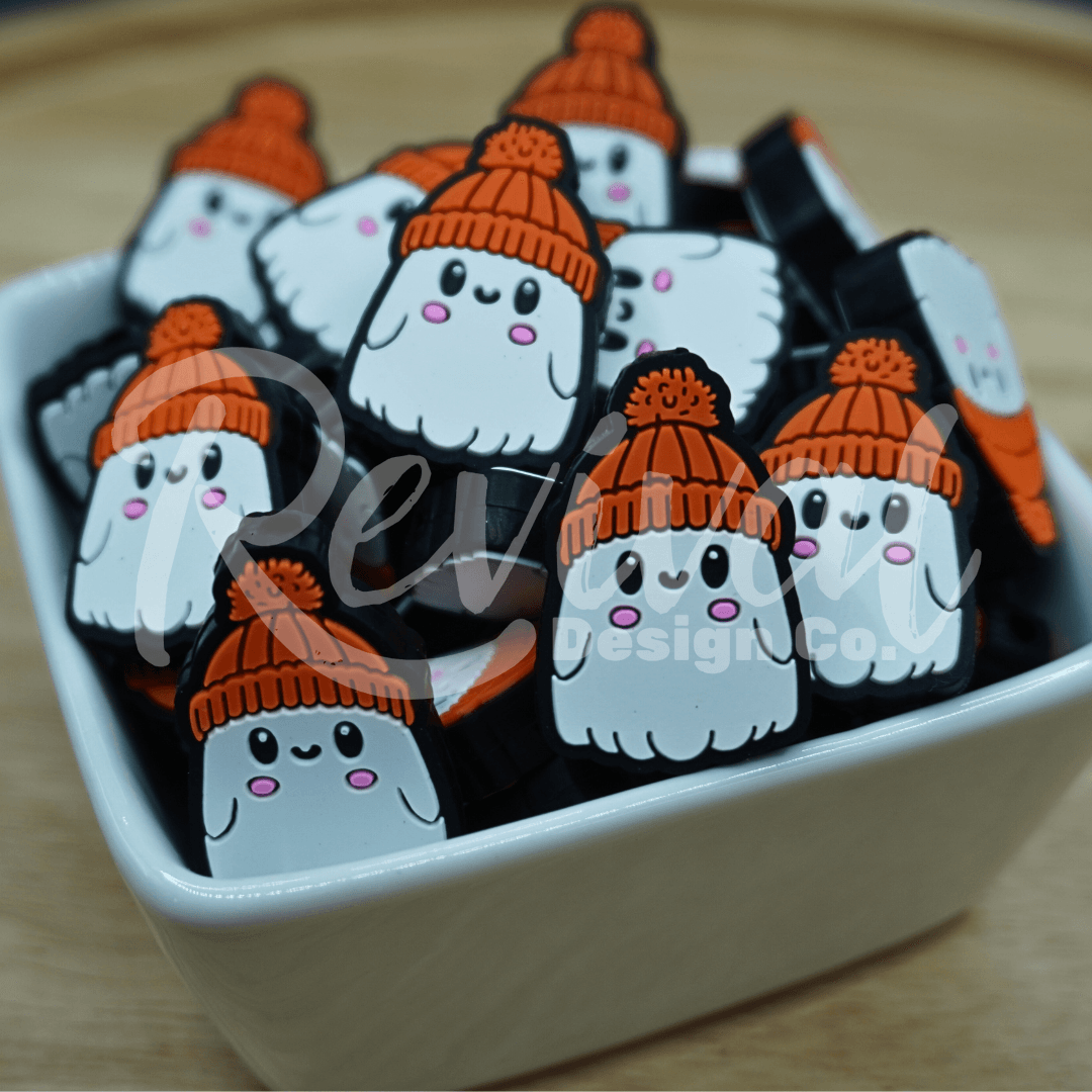 *DISCONTINUING* Cozy Ghostie Silicone Focal Bead
