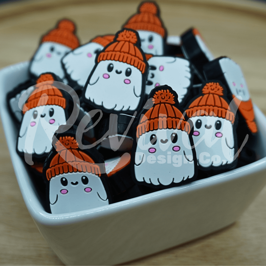 *DISCONTINUING* Cozy Ghostie Silicone Focal Bead