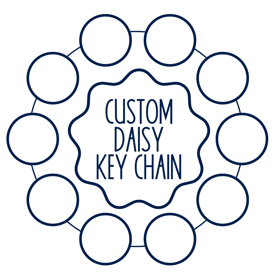 Custom Silicone Beaded Daisy Key Chain