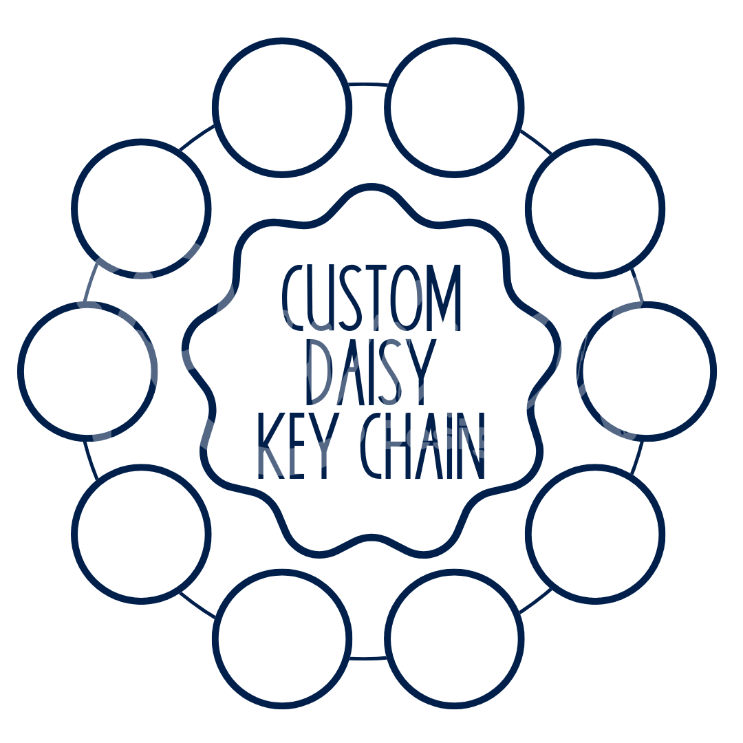 Custom Silicone Beaded Daisy Key Chain