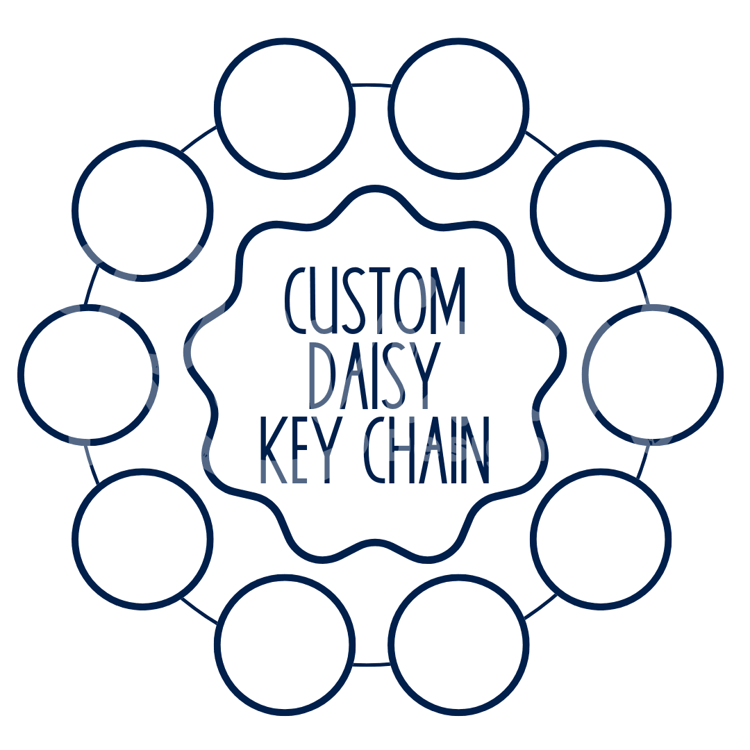 Custom Silicone Beaded Daisy Key Chain