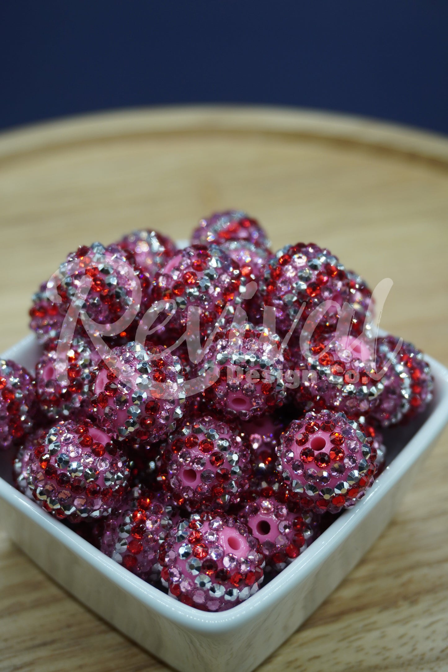 Dazzling Scarlet - Rhinestone Beads (Pack of 25)