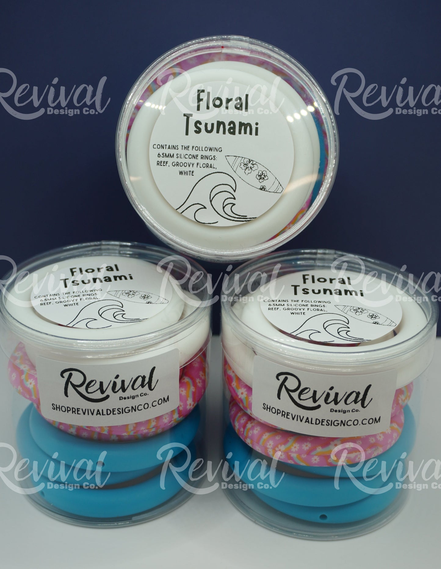 65mm Car Charm Stacks - Floral Tsunami