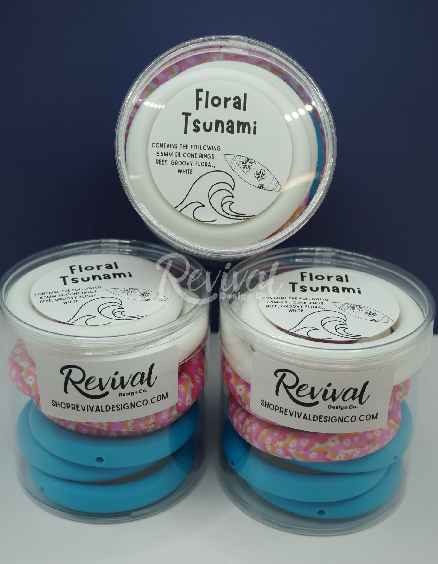 65mm Car Charm Stacks - Floral Tsunami
