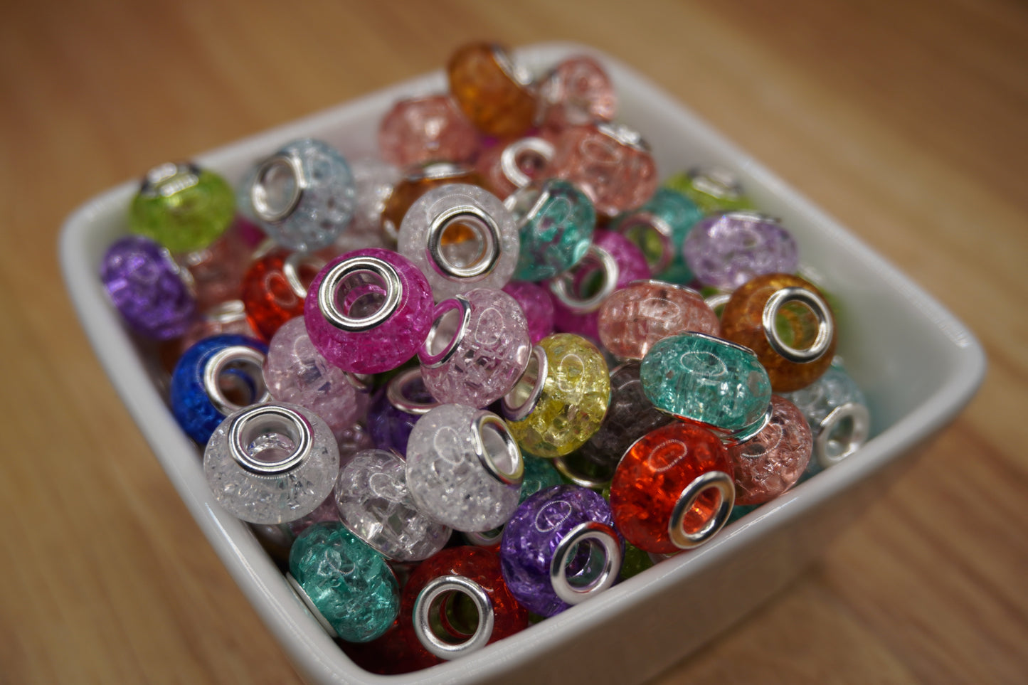 14mm Confetti Crackle Spacers