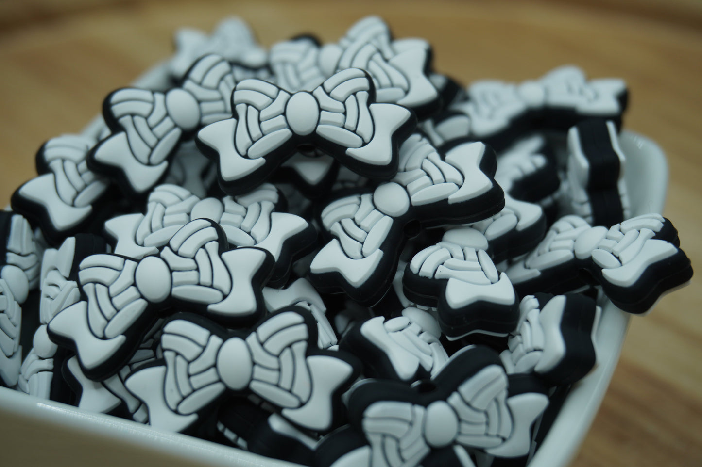 Volleyball Bow - Silicone Focal Bead