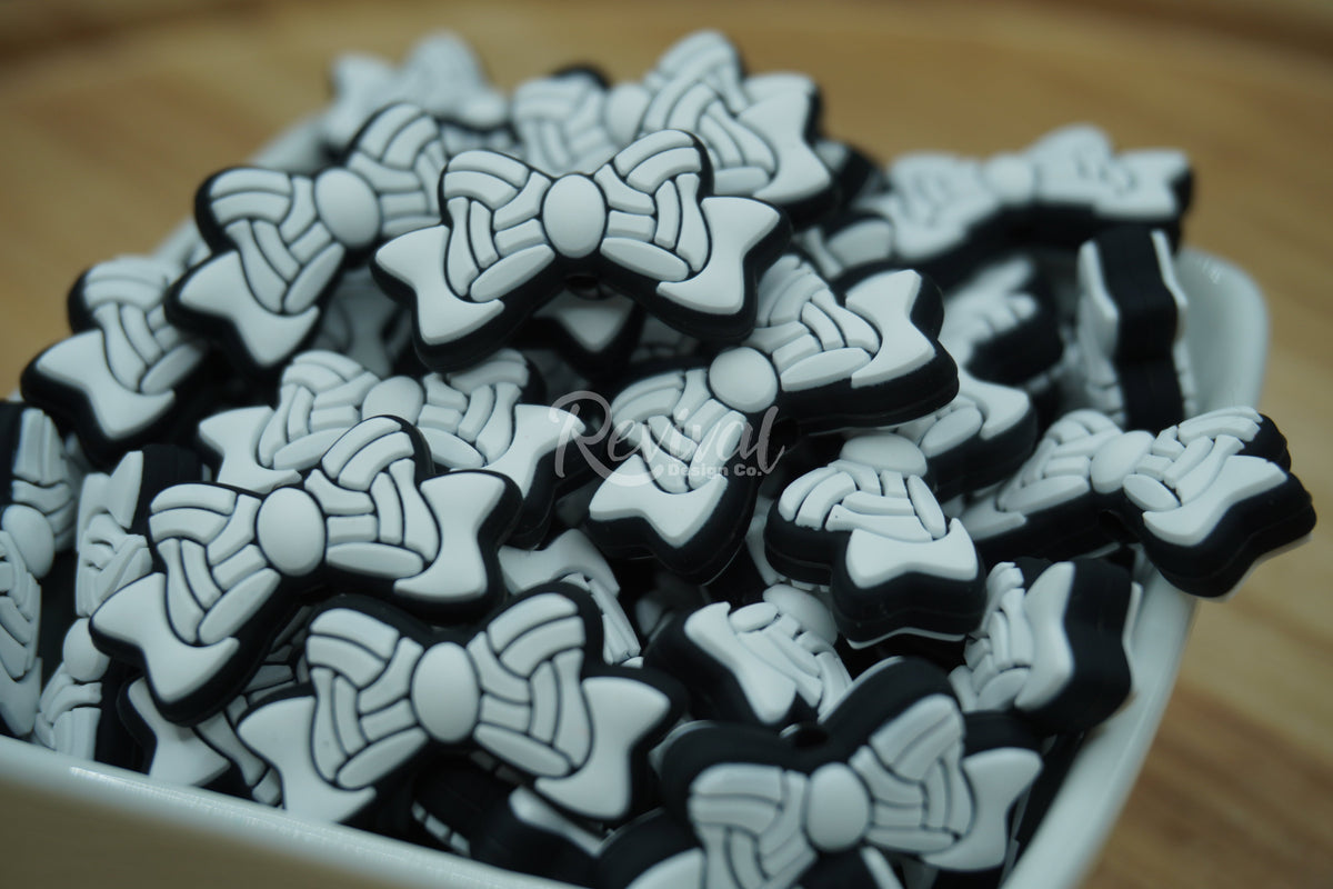 Volleyball Bow - Silicone Focal Bead
