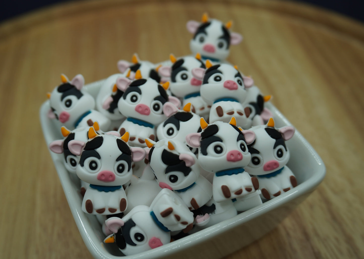 3D Constance the Cow - Silicone Focal Bead