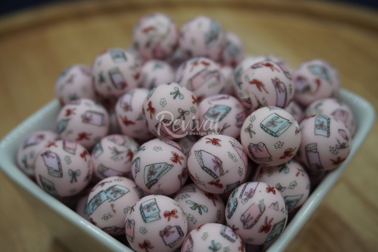 15mm Patterned Silicone Bead - Read the Room