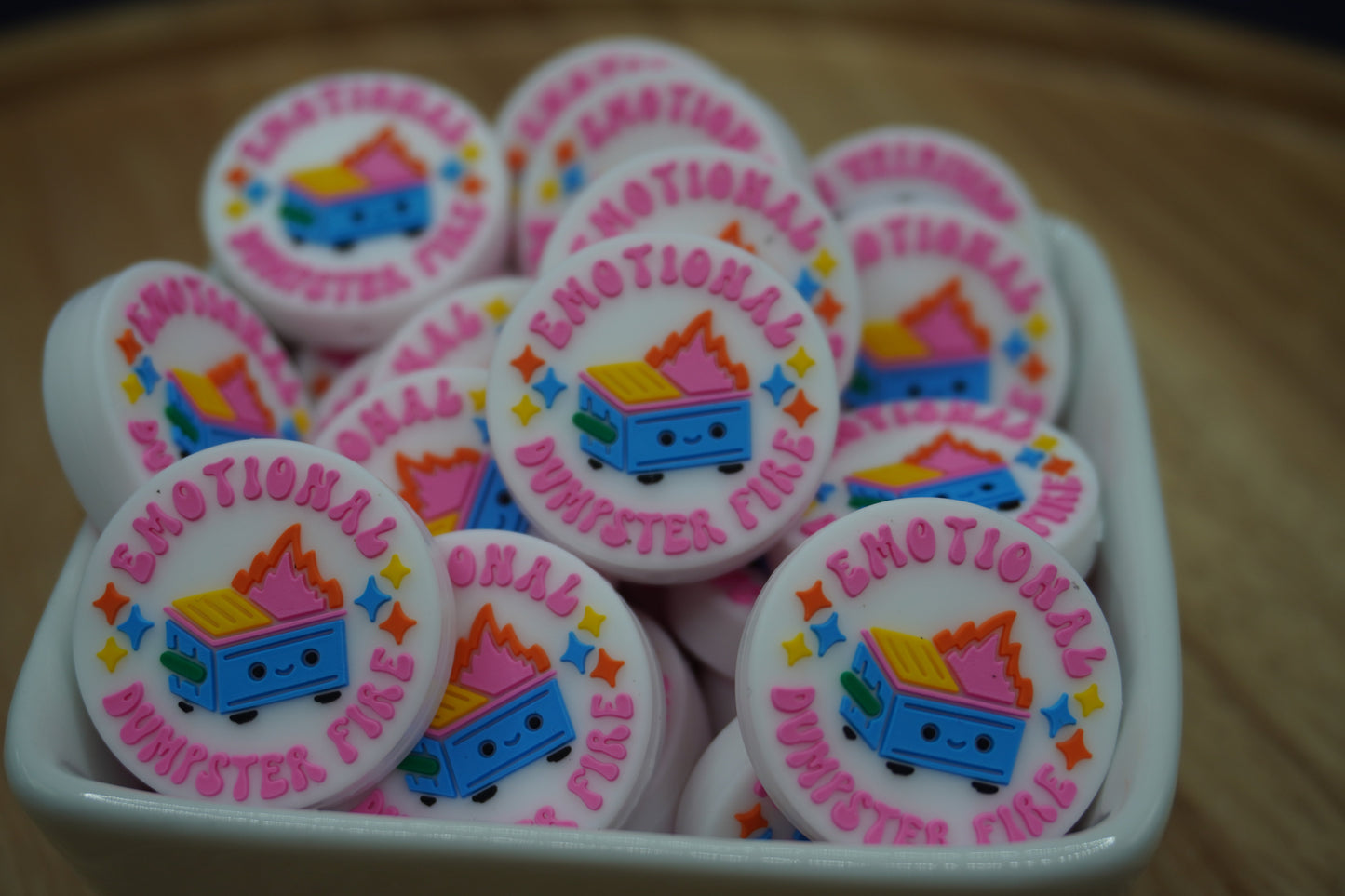 Emotional Dumpster Fire - Silicone Focal Bead