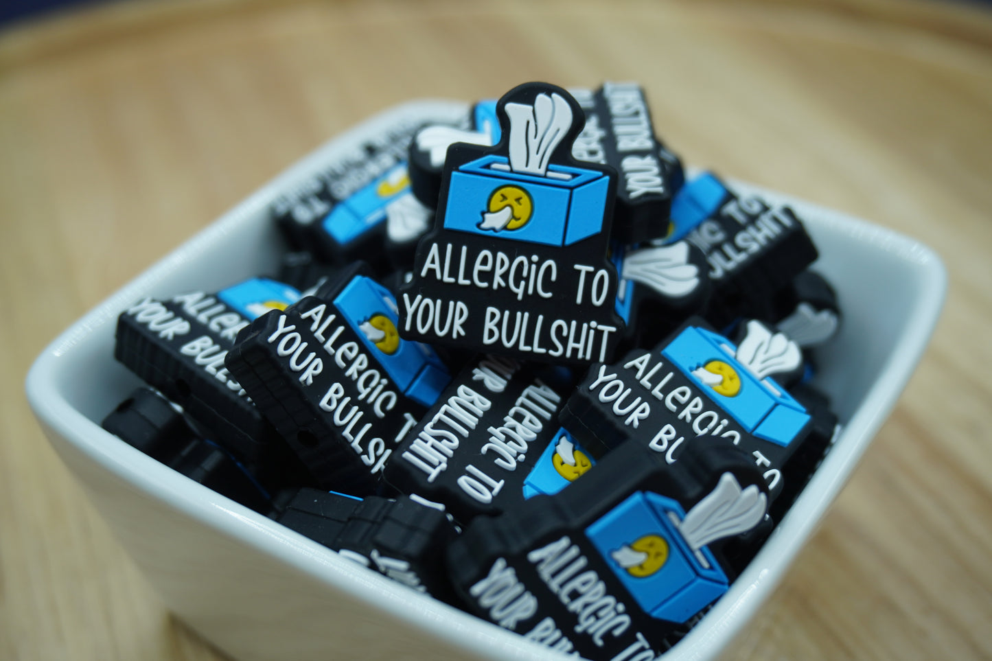 Allergic To Your Bullshit - Silicone Focal Bead