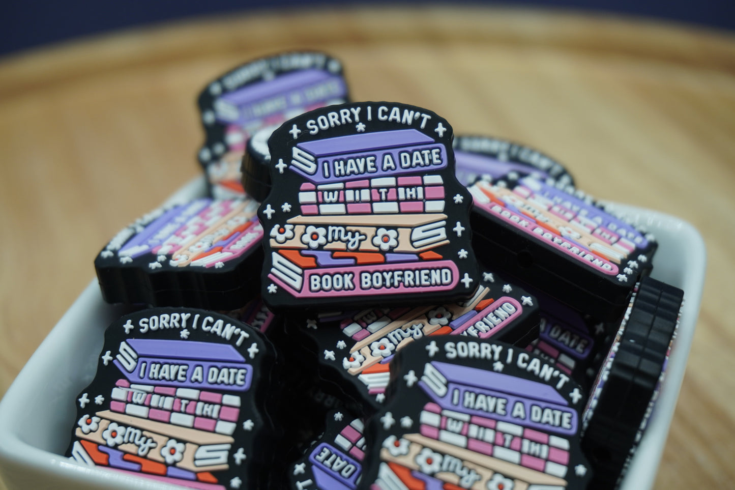 Book Boyfriend - Silicone Focal Bead