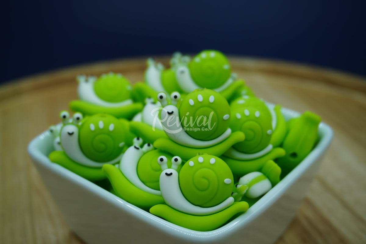 Shelldon the 3D Snail - Silicone Focal Bead