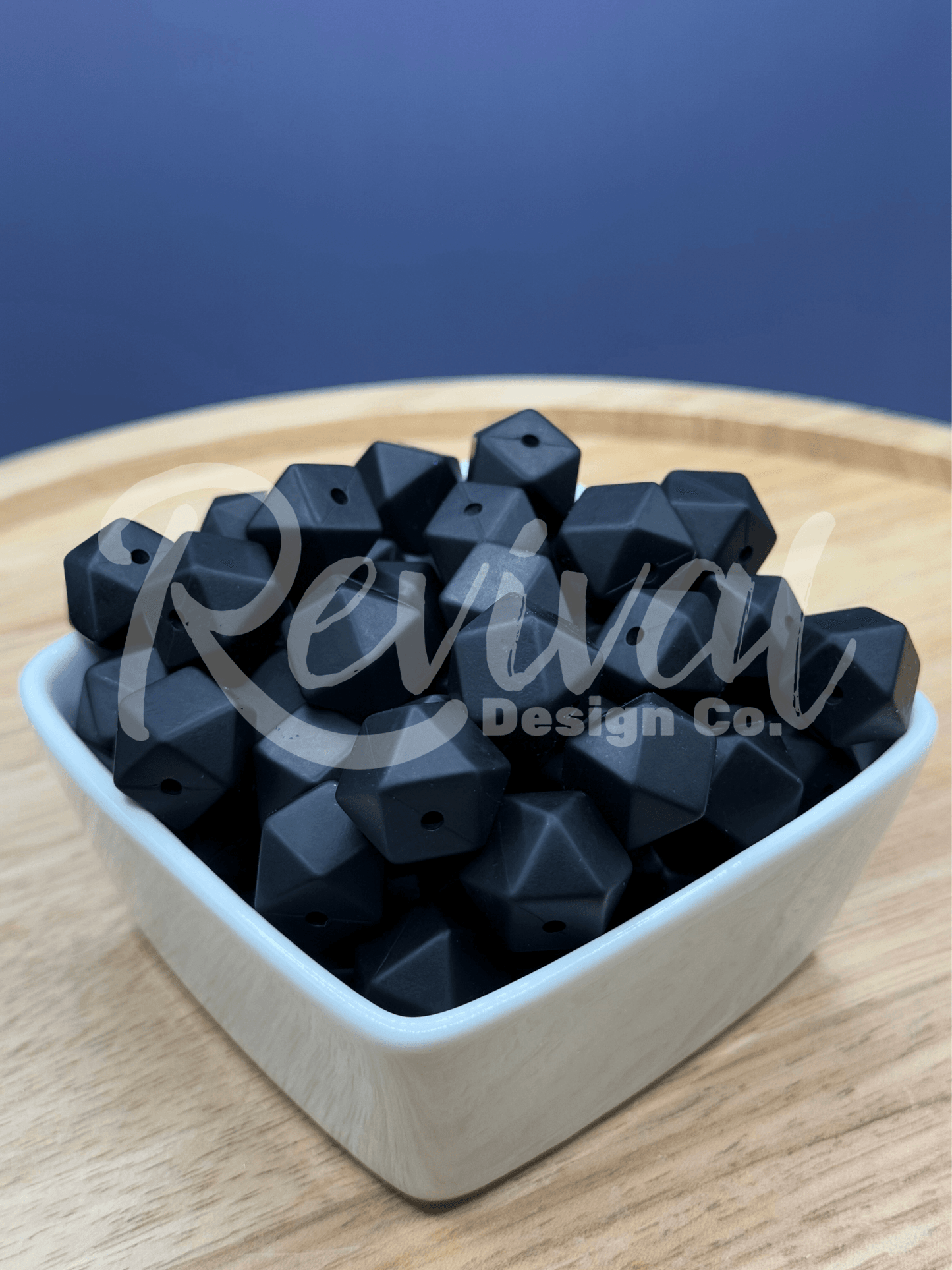 Black - 14mm Silicone Hexagon