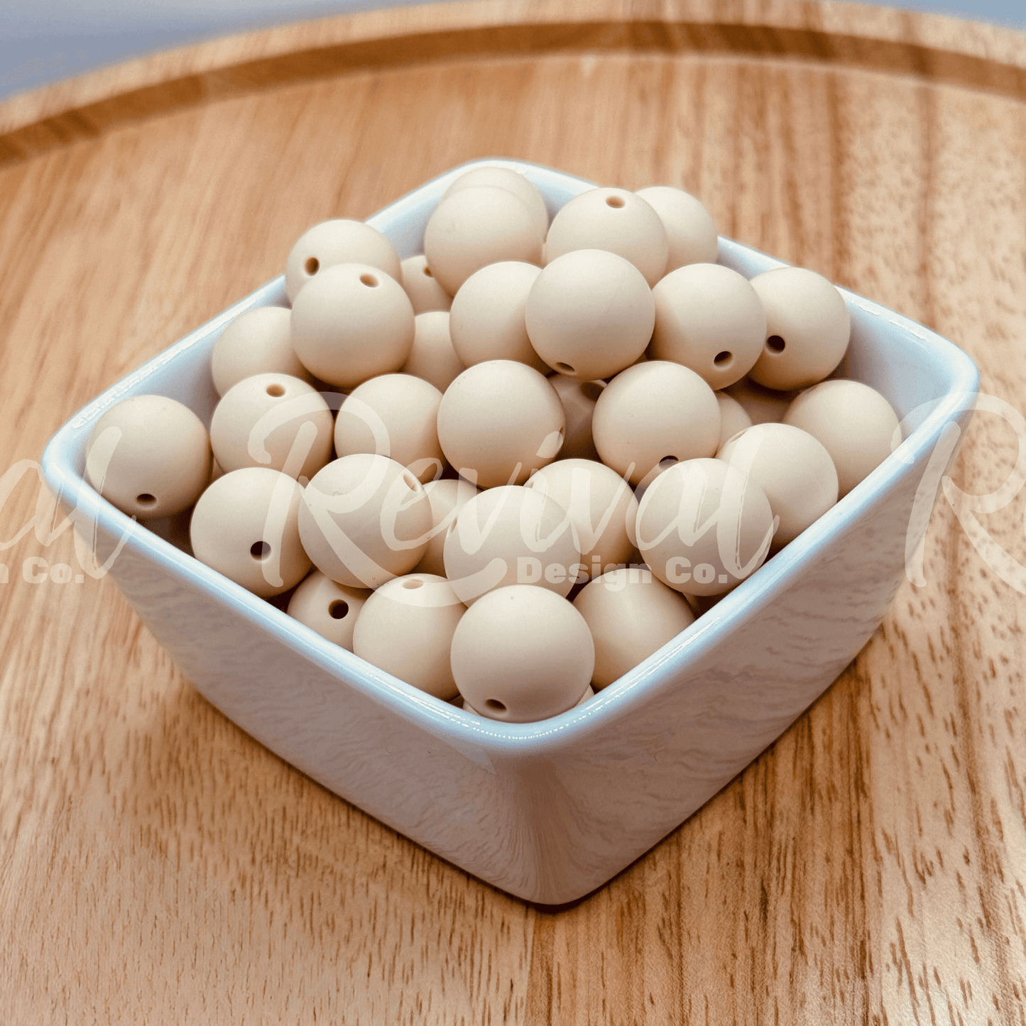 15mm Solid Color Silicone bead - Fawn