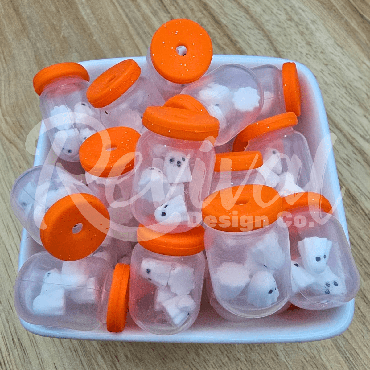 3D Ghost Jar - Silicone Focal Bead