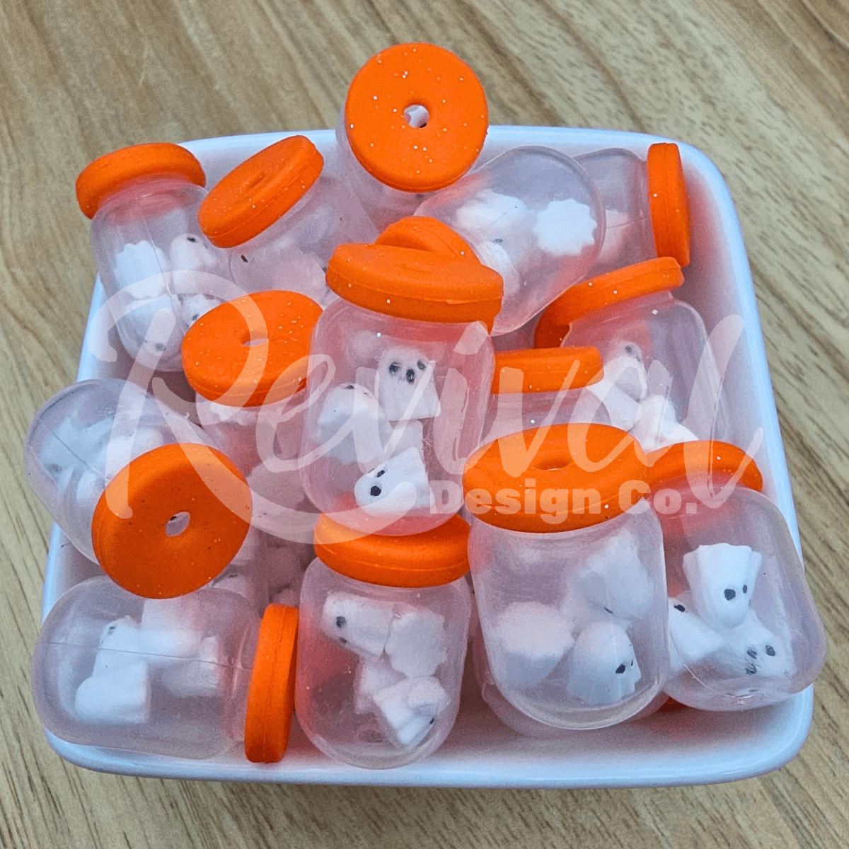3D Ghost Jar - Silicone Focal Bead