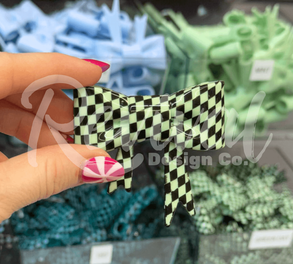 Green Day - Silicone Bow Focal/Straw Topper