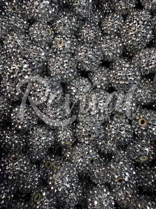 20mm Rhinestone - Silver