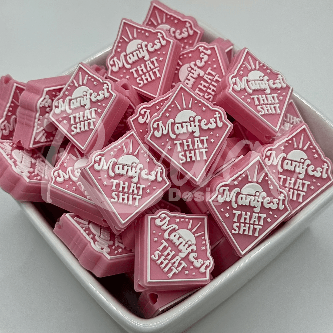 Manifest That Shit - Mini Silicone Focal Bead