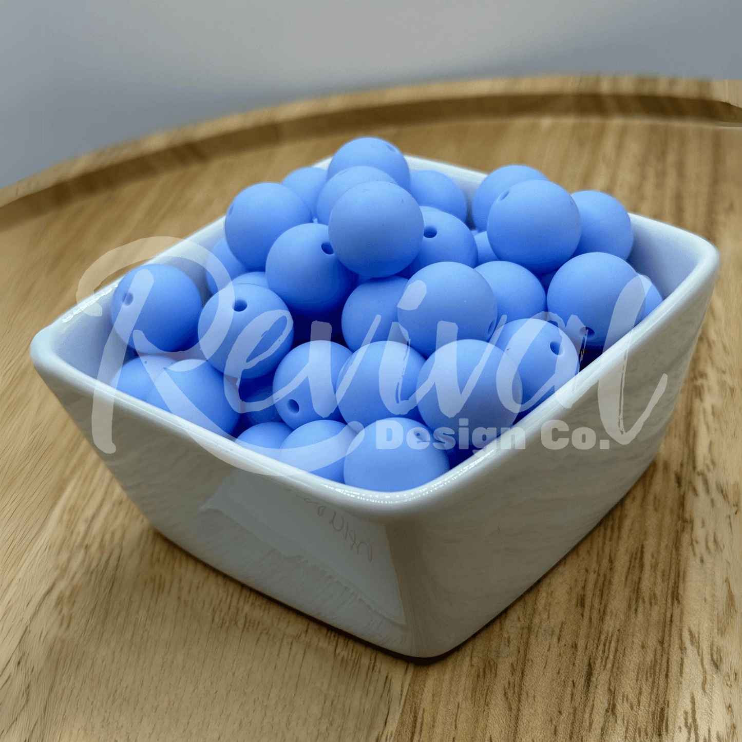 15mm Solid Color Silicone Bead - Serenity