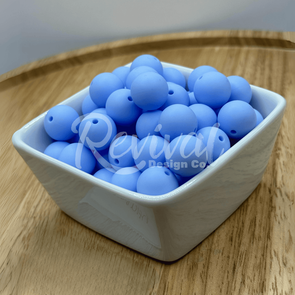 15mm Solid Color Silicone Bead - Serenity