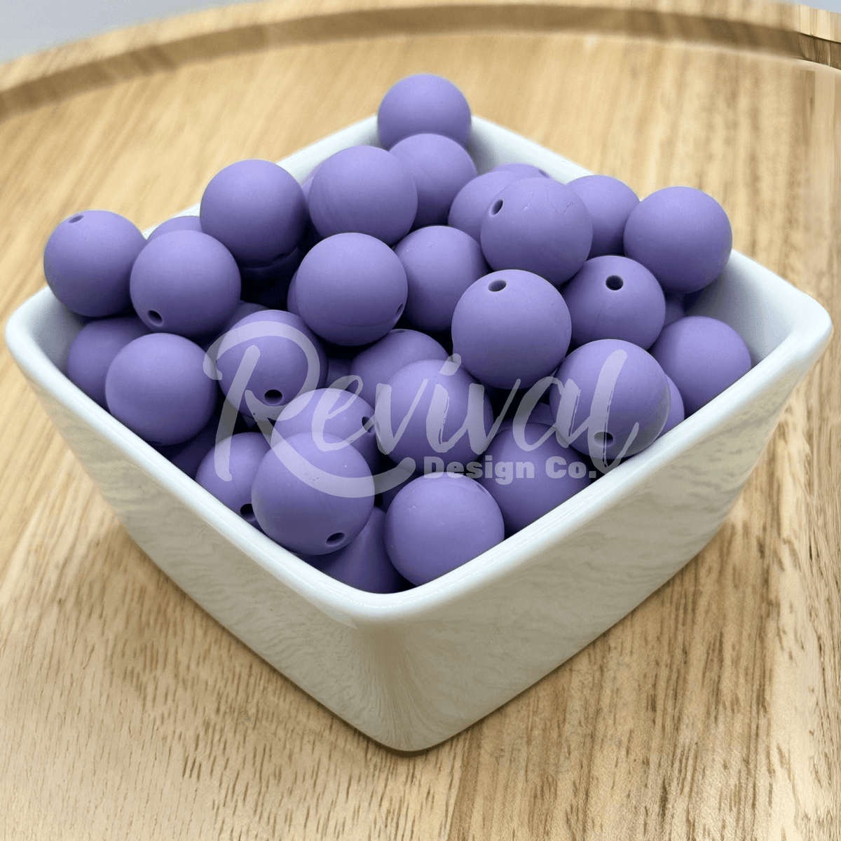 15mm Solid Color Silicone Bead - Wisteria