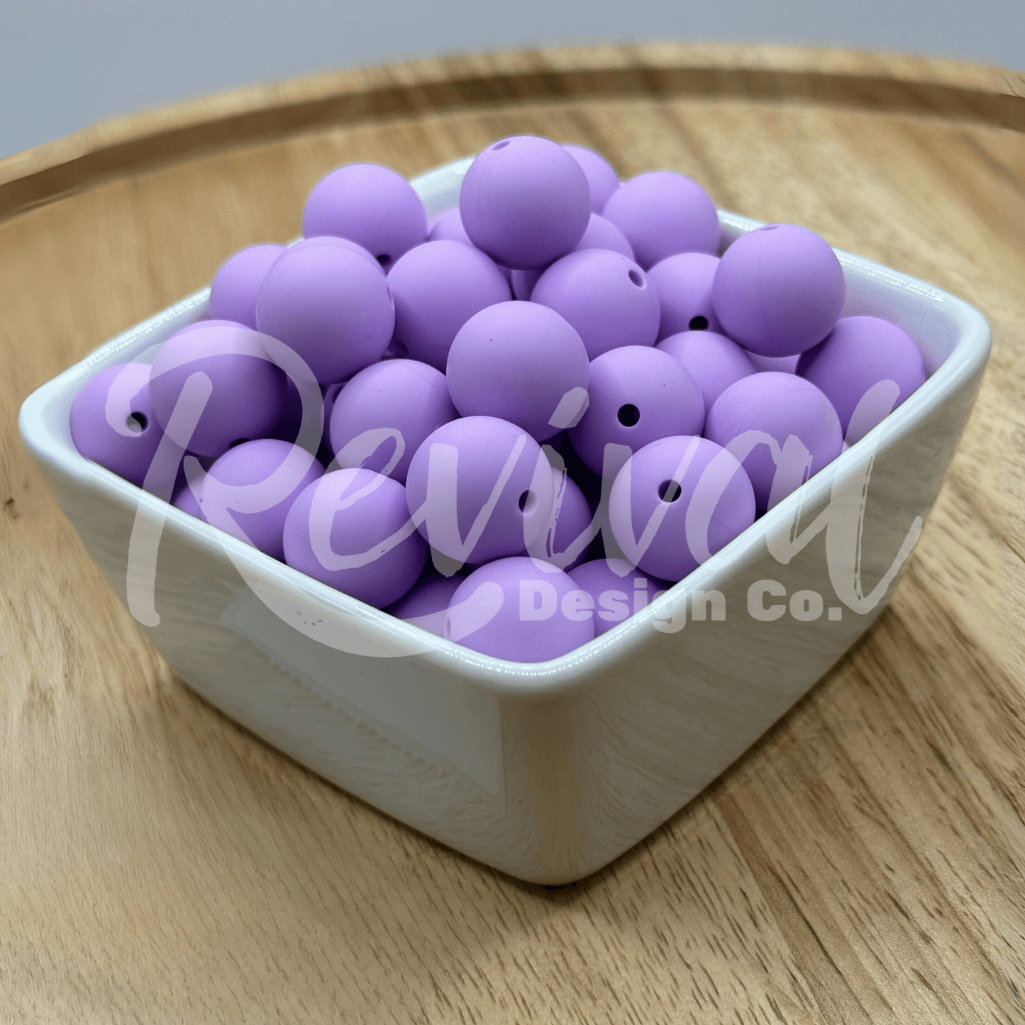 15mm Solid Color Silicone Bead - Lilac