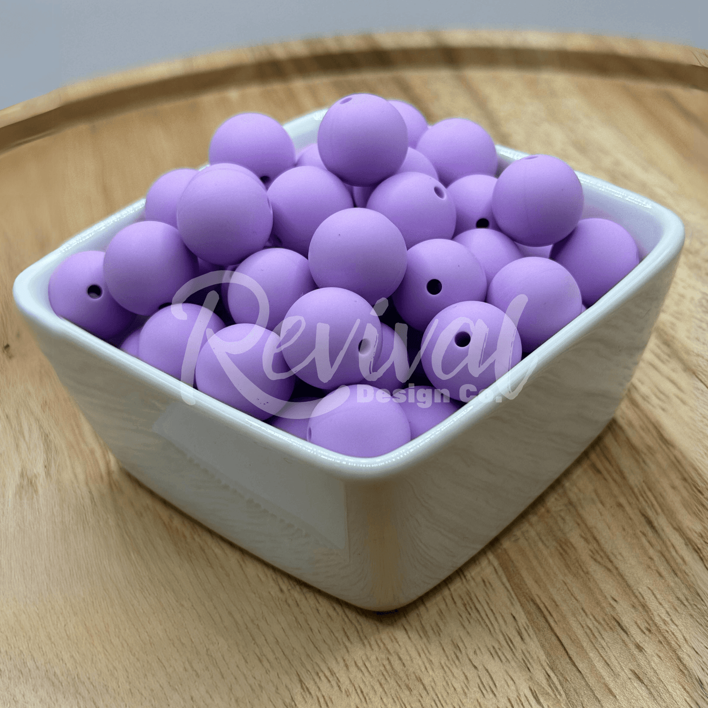 15mm Solid Color Silicone Bead - Lilac