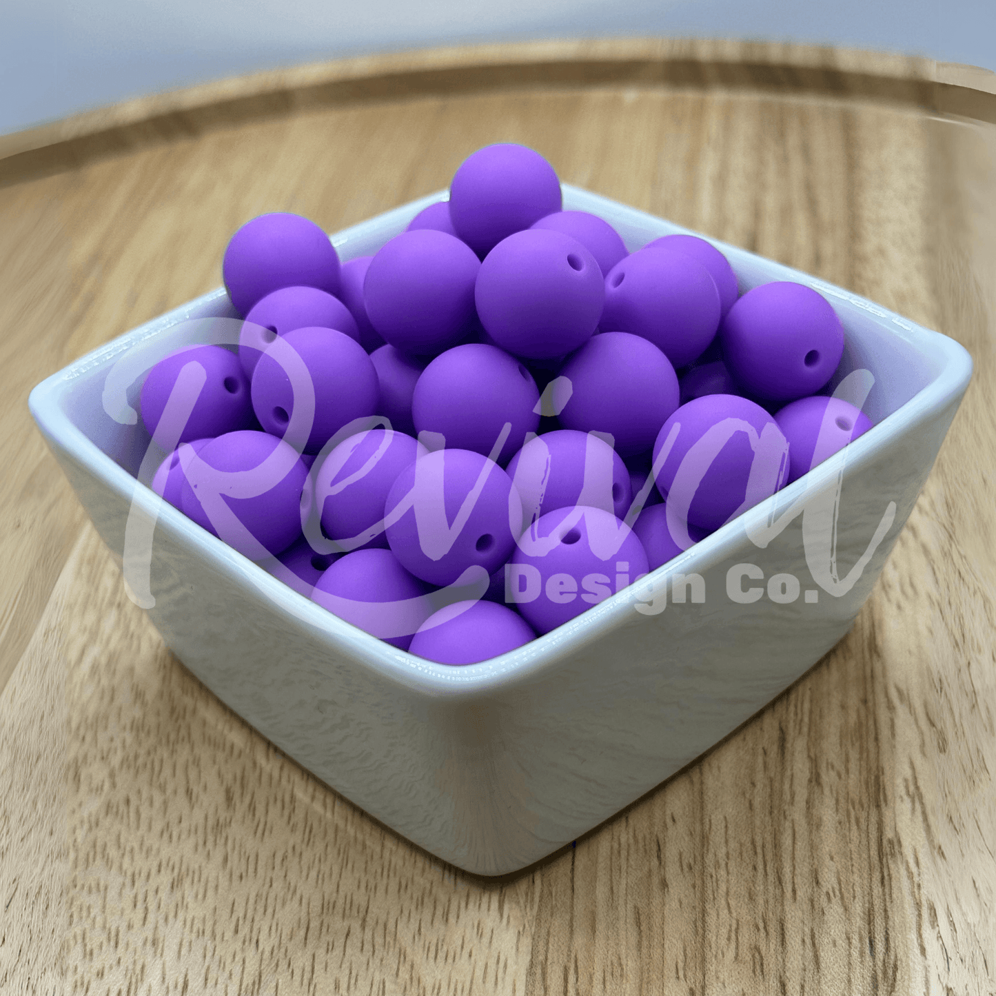 15mm Solid Color Silicone Bead - Petunia