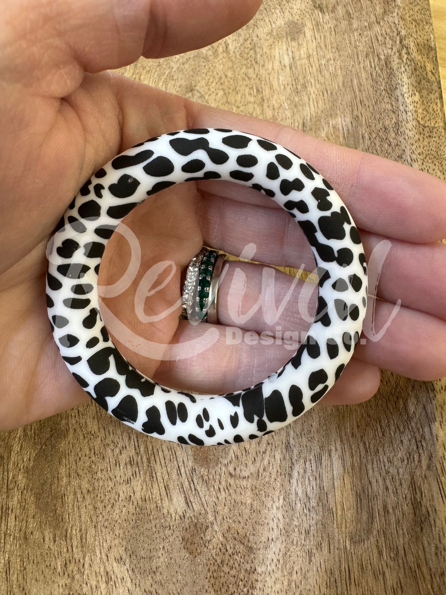 Cow Print - 65mm Silicone Ring