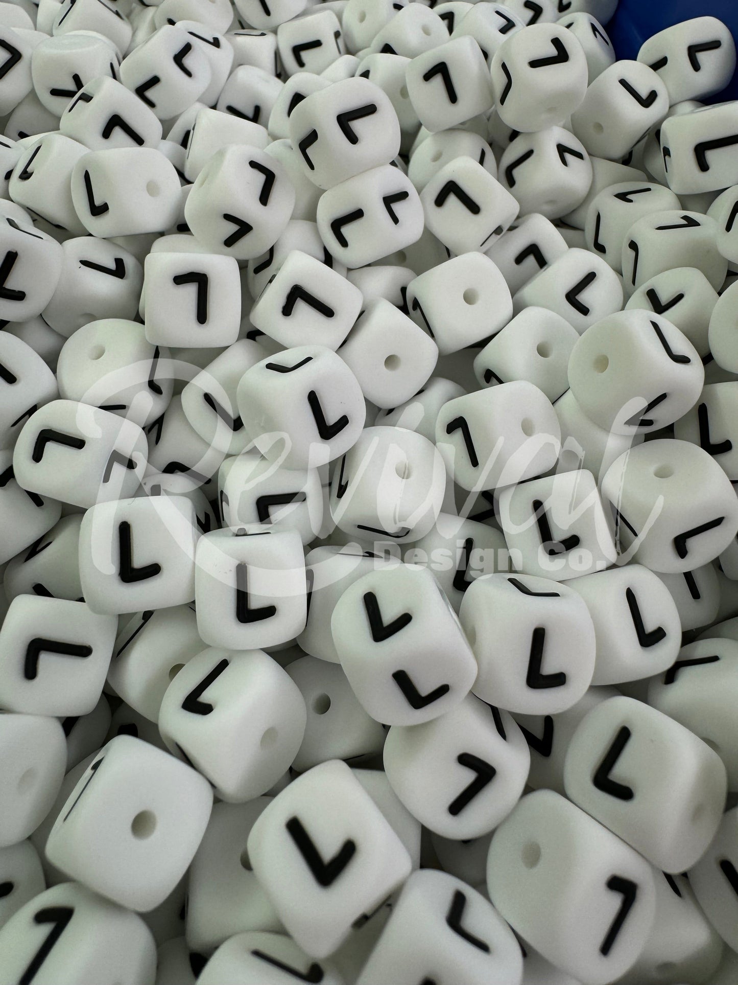 "L" - 12mm Silicone Letter Bead