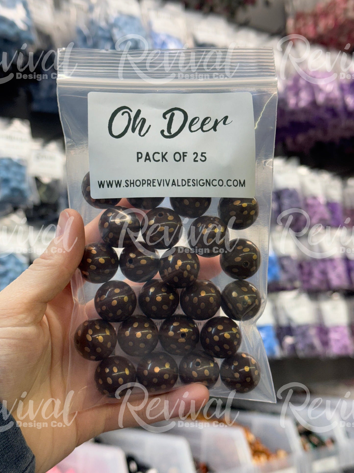 *DISCONTINUING* Oh Deer! - 20mm Acrylic Bead Mix (Pack of 25)
