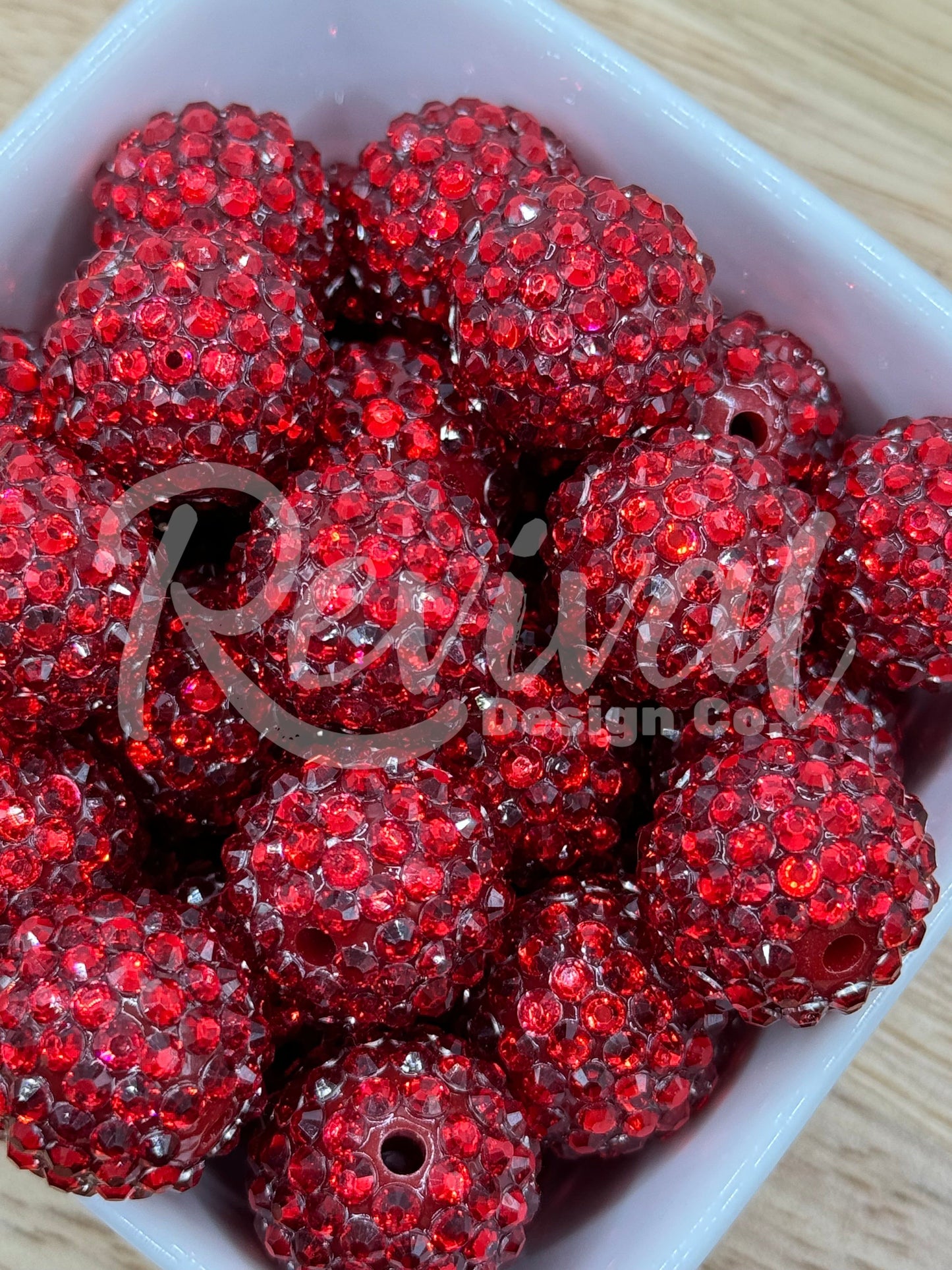 20mm Rhinestone - Red