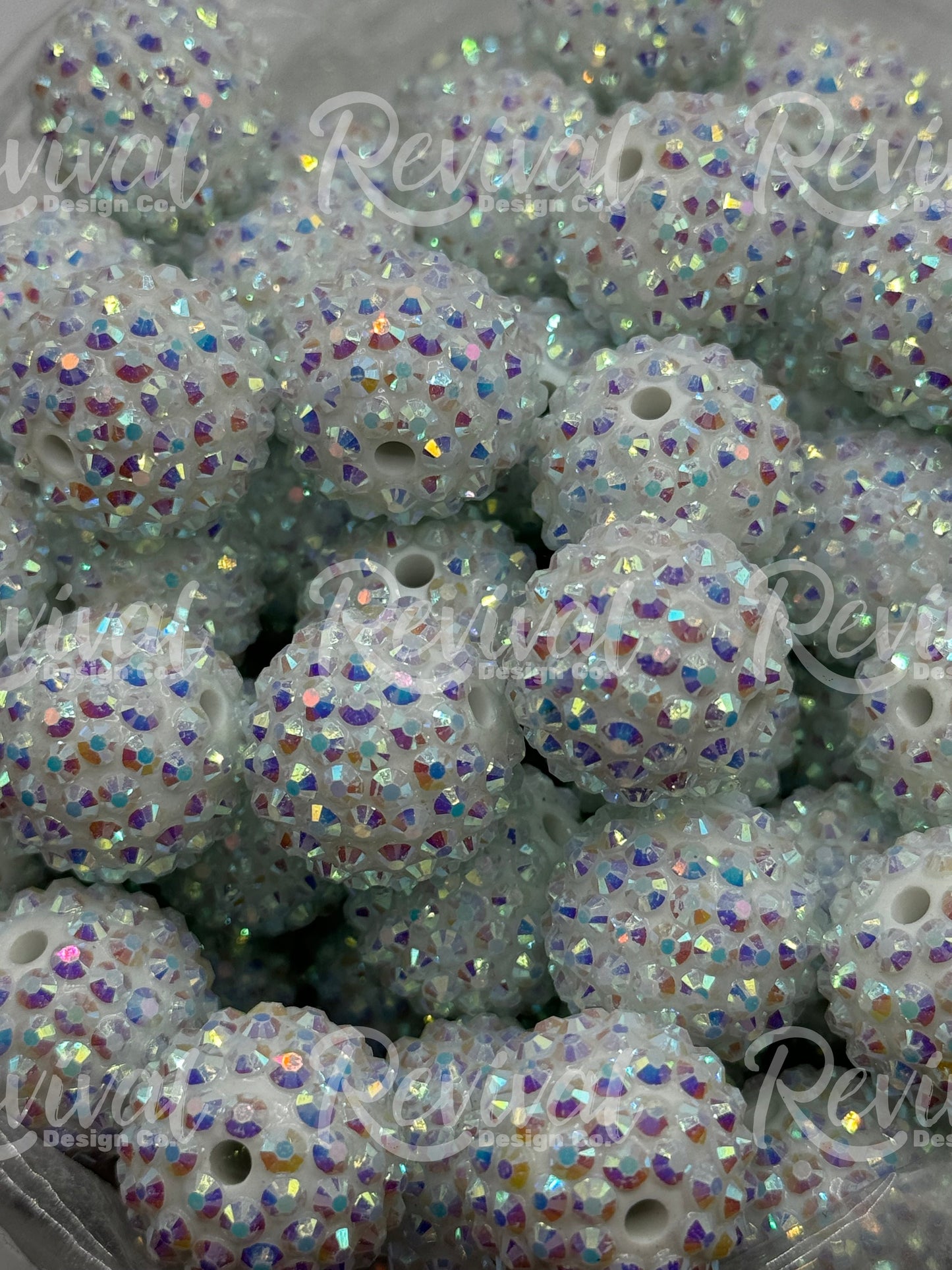 20mm Rhinestone - Snow
