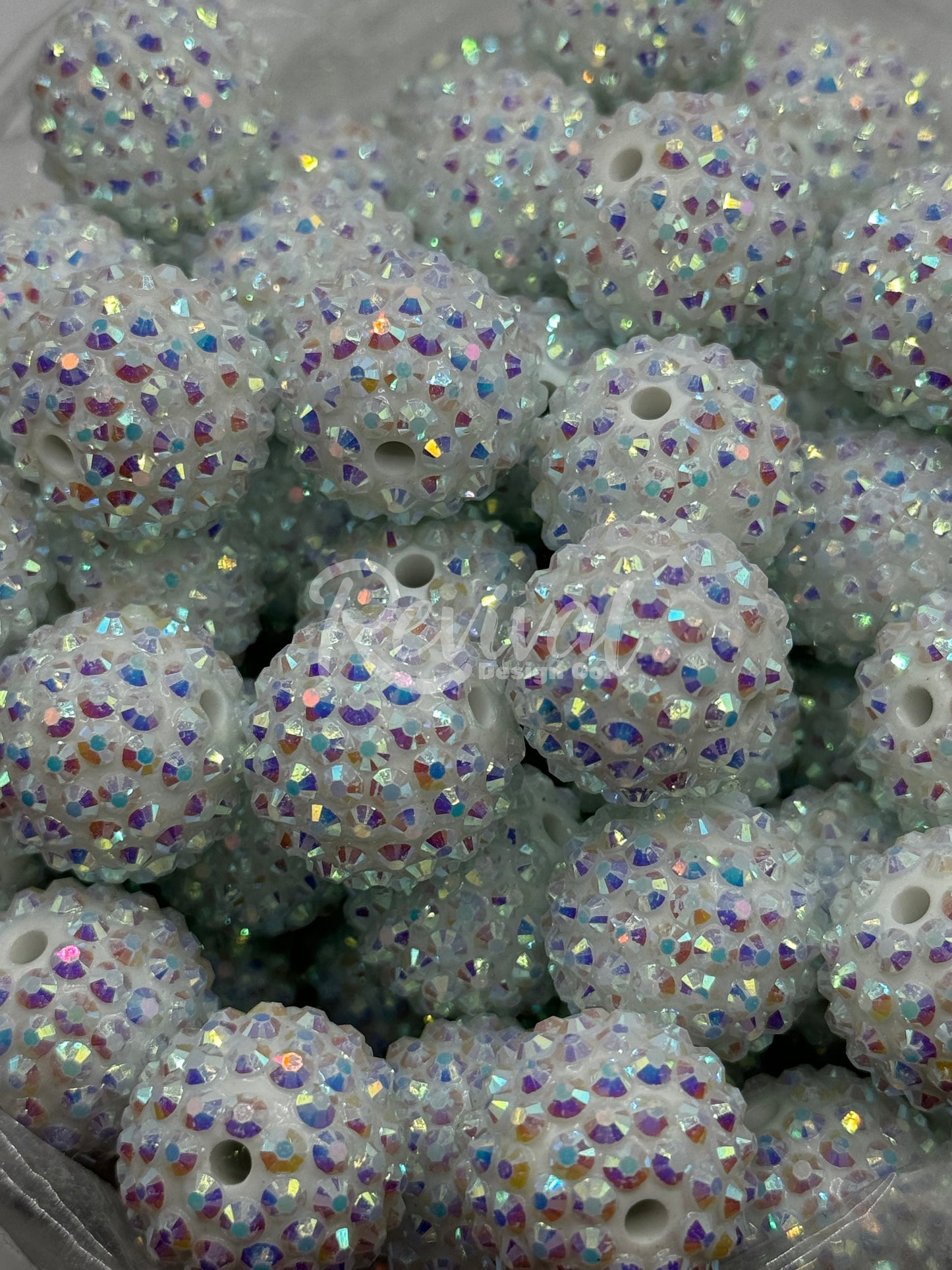 20mm Rhinestone - Snow