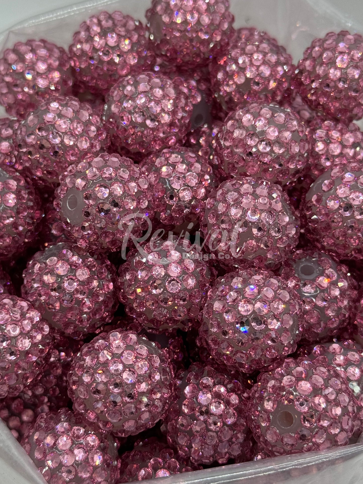 20mm Rhinestone - Rose