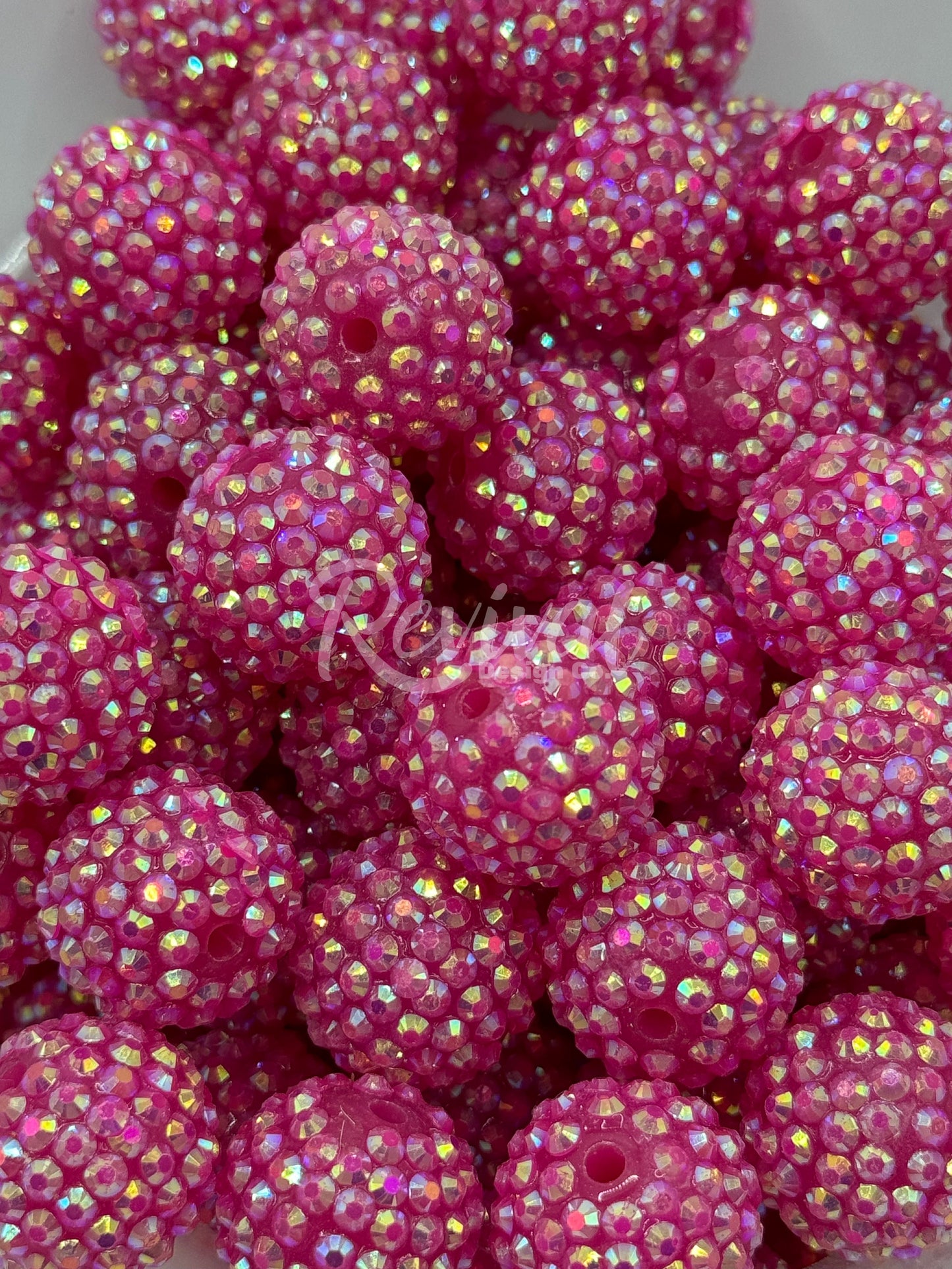 20mm Rhinestone - Raspberry