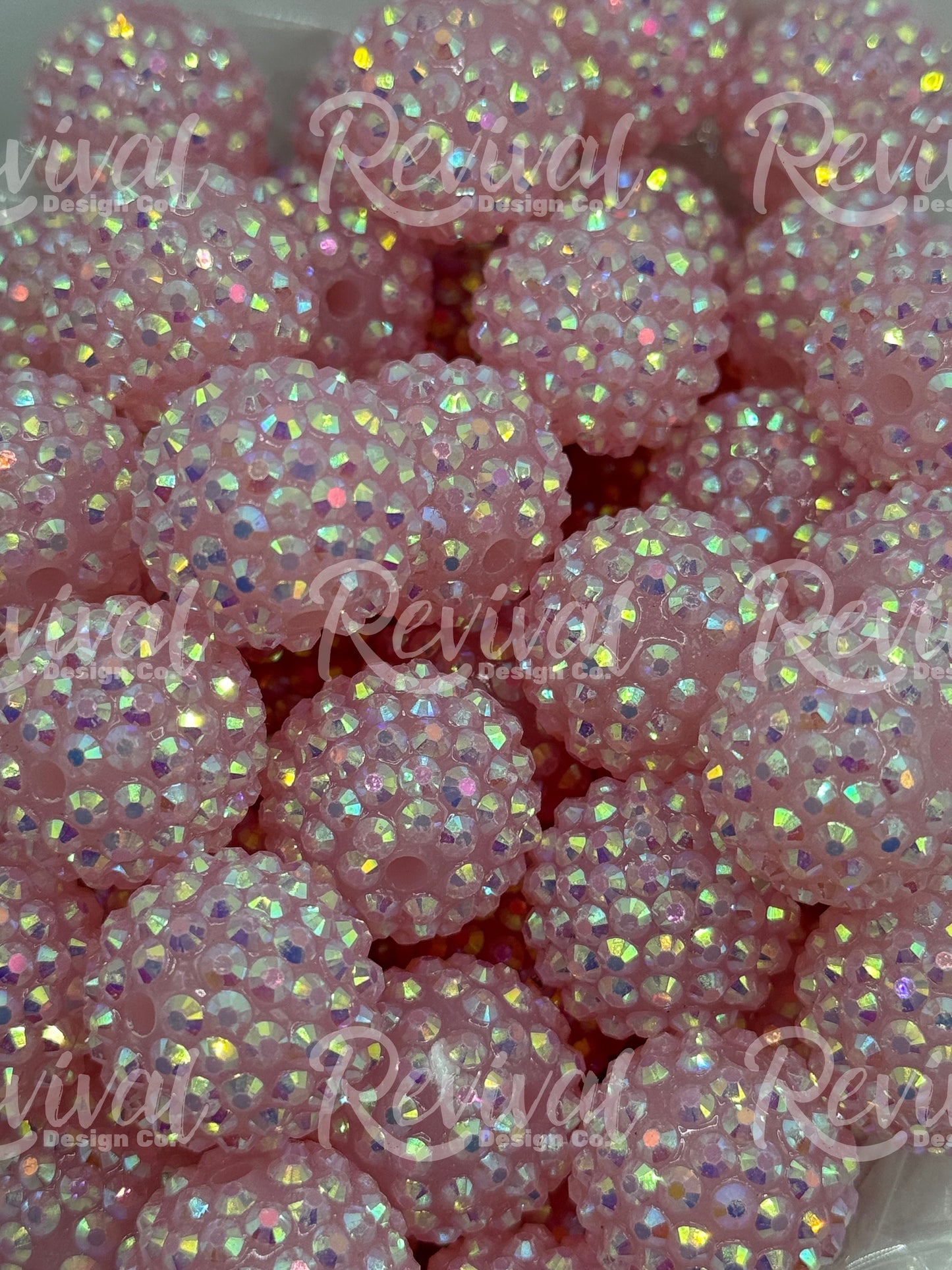 20mm Rhinestone - Bubble Gum
