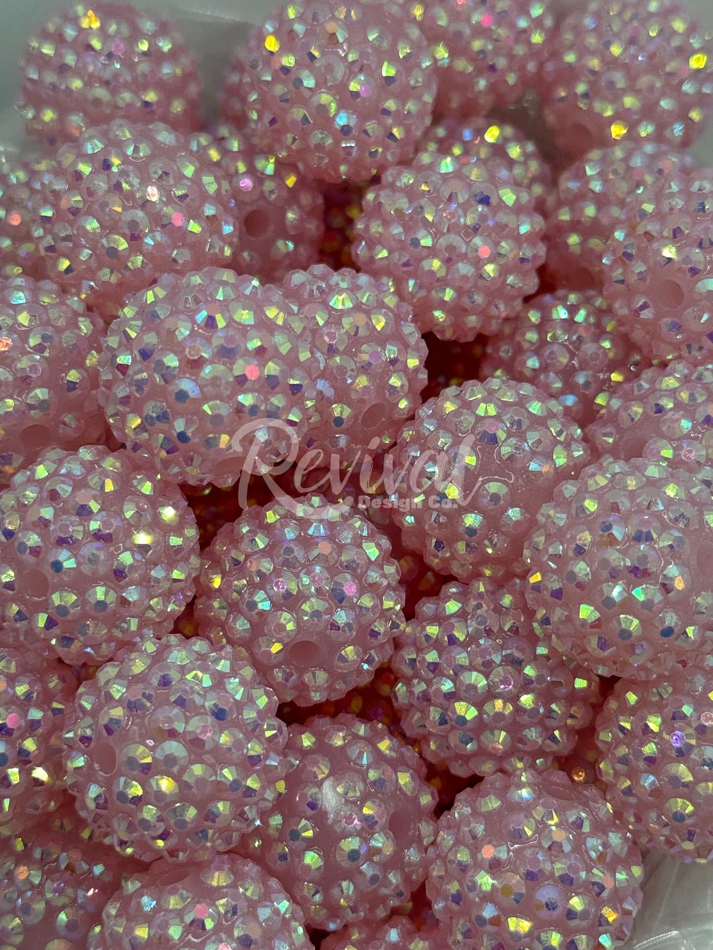 20mm Rhinestone - Bubble Gum