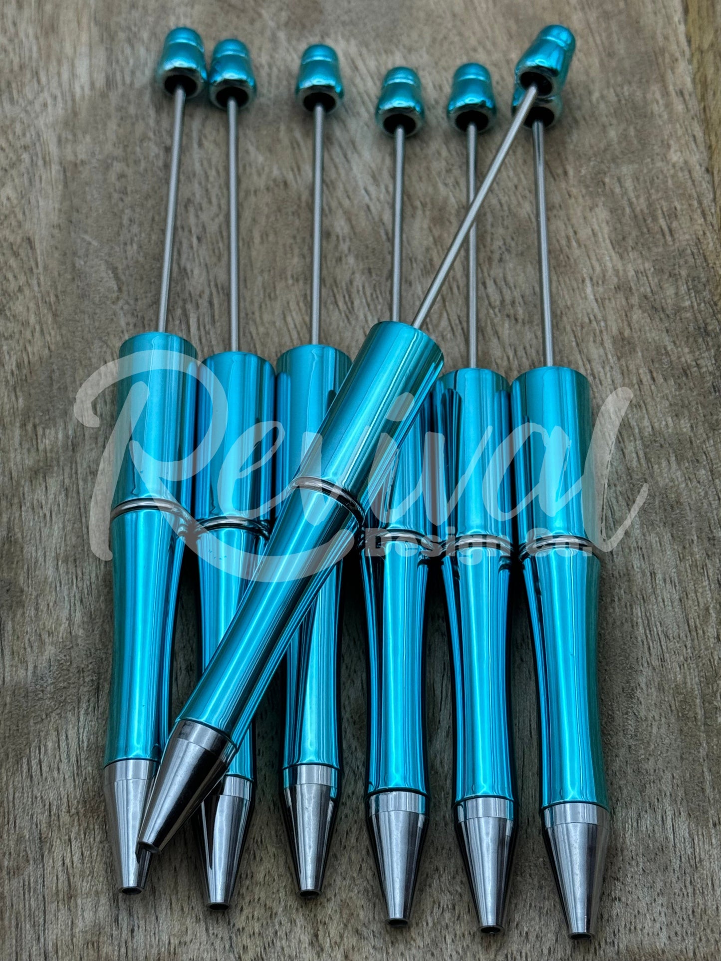 Metallic Aqua - Beadable Pen Base