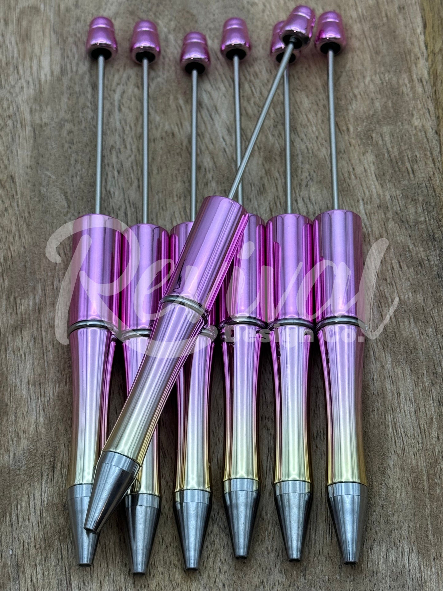 Pink/Gold Ombre - Beadable Pen Base