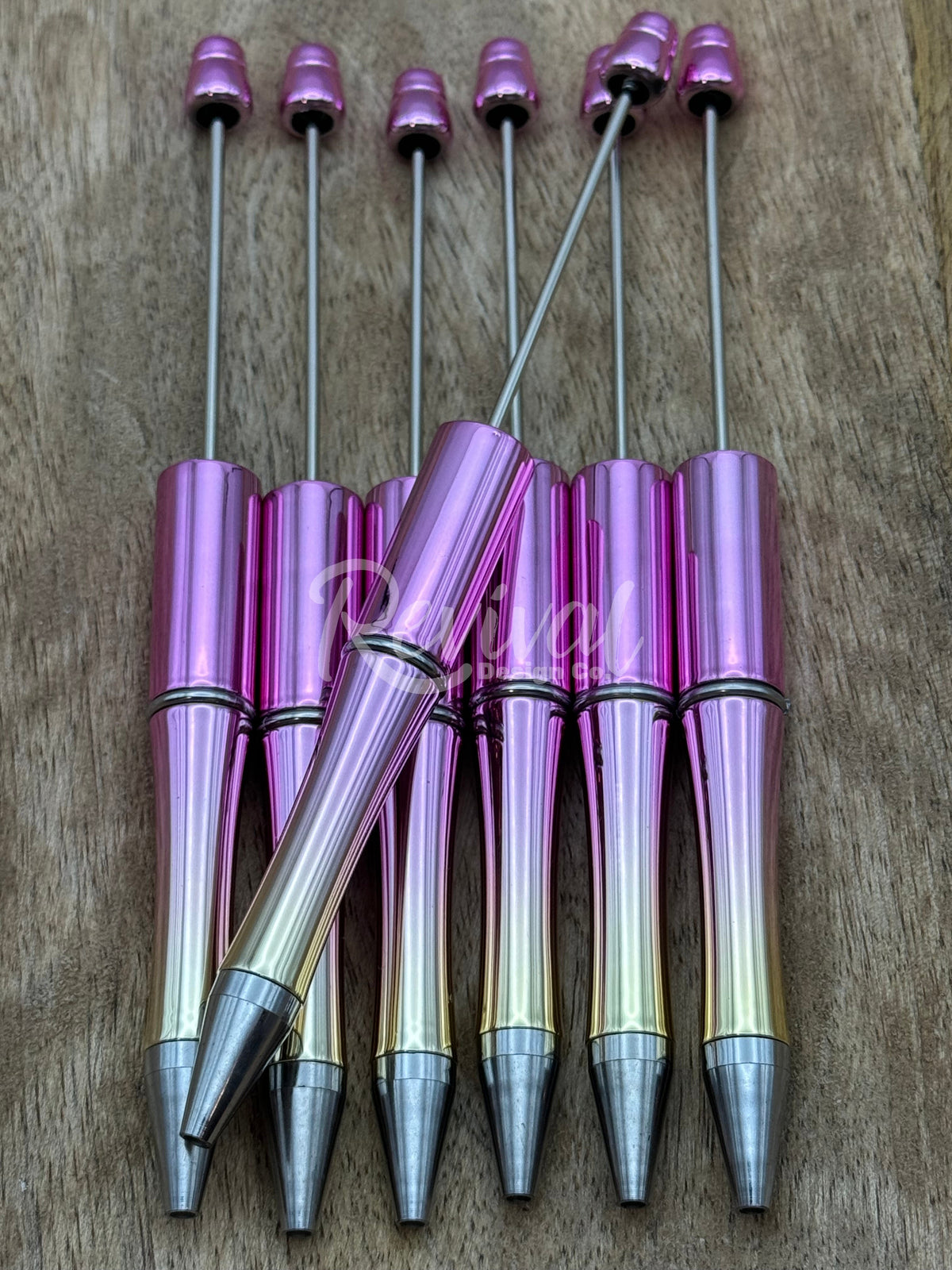 Pink/Gold Ombre - Beadable Pen Base
